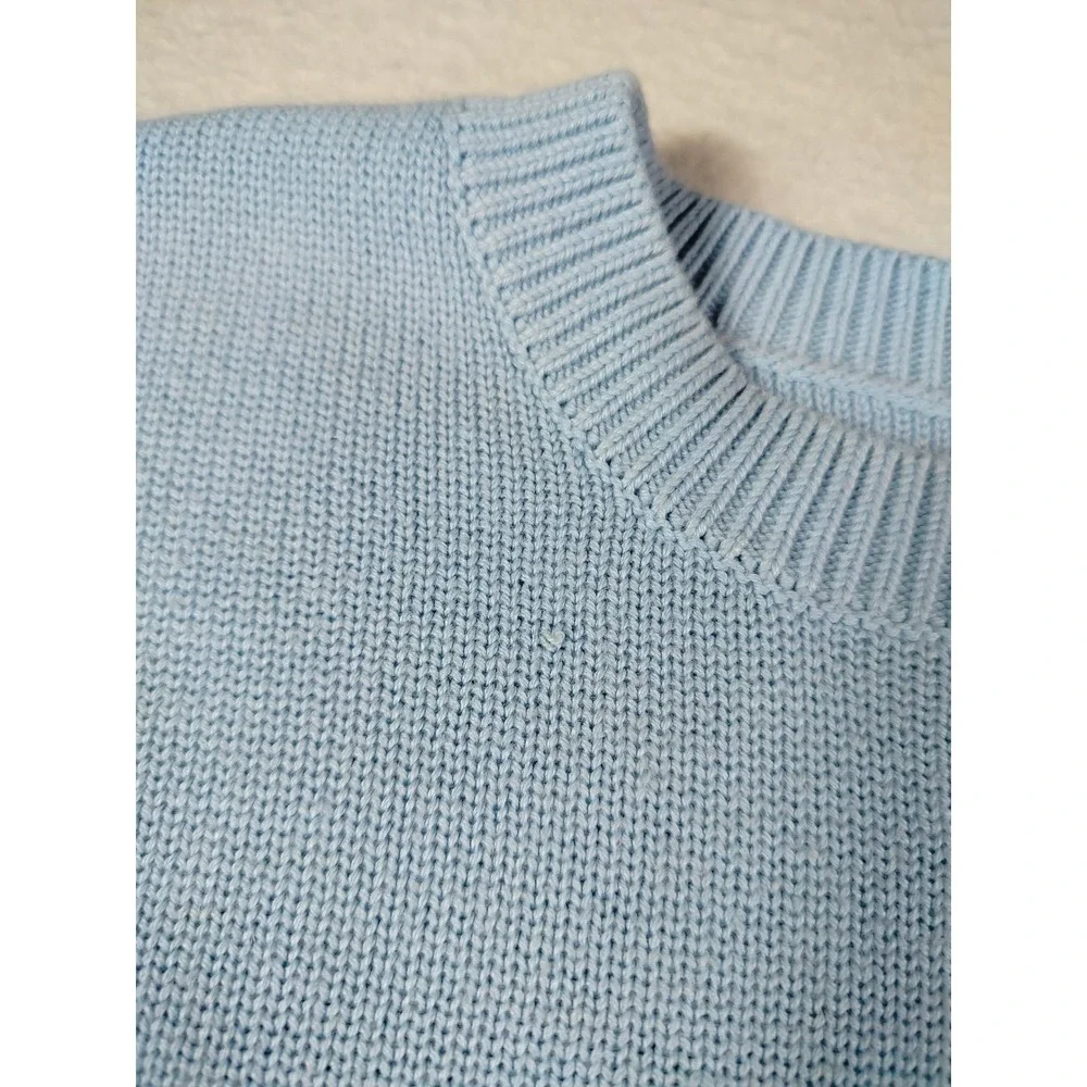 Vintage Abercrombie & Fitch Sweater‎ Mens Blue Colorblock Y2K Preppy Casual